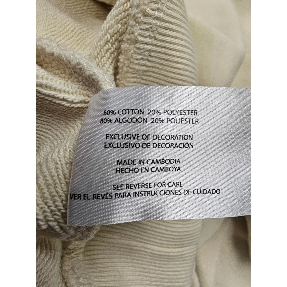 Eddie‎ Bauer Womens XL Quarter Zip Pullover Cream Sweatshirt EB011688 New